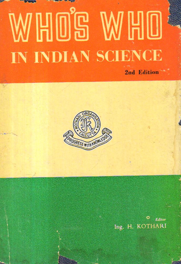 Whos Who in Indian Science.