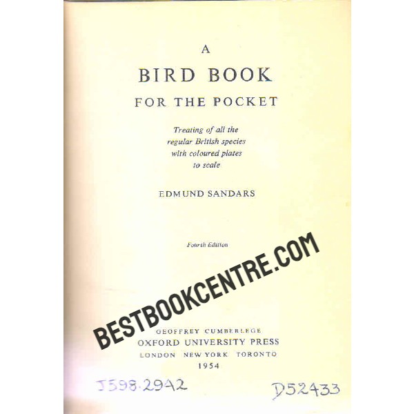 A Bird Book for the Pocket