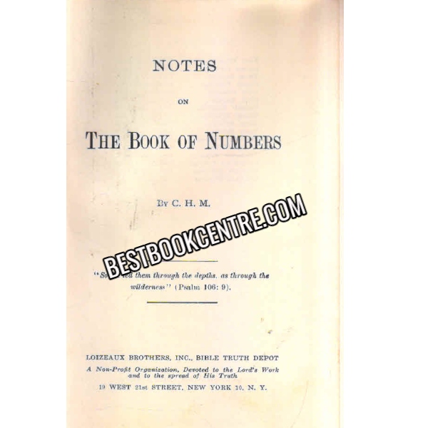 Notes On The Book Of Numbers 