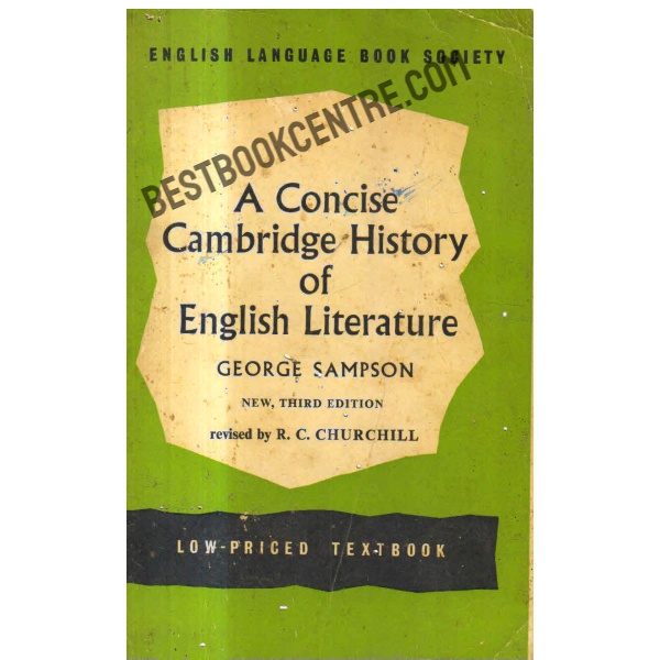 A concise cambridge history of english literature ELBS edition
