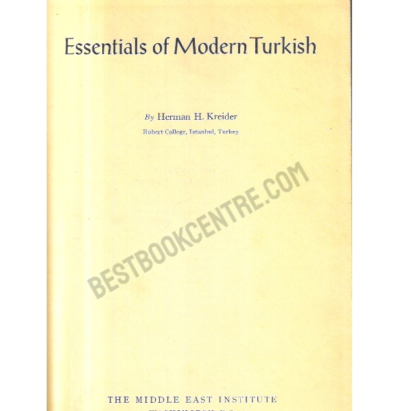 essentials of modern Turkish 1st edition