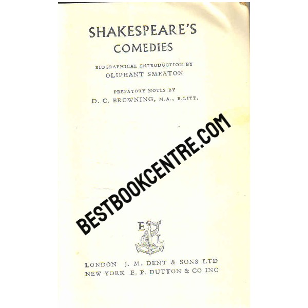 Shakespeare Comedies everymans library