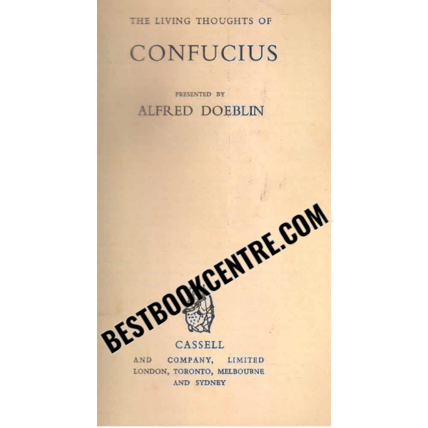 confucius Thoughts of Confucius 1st edition
