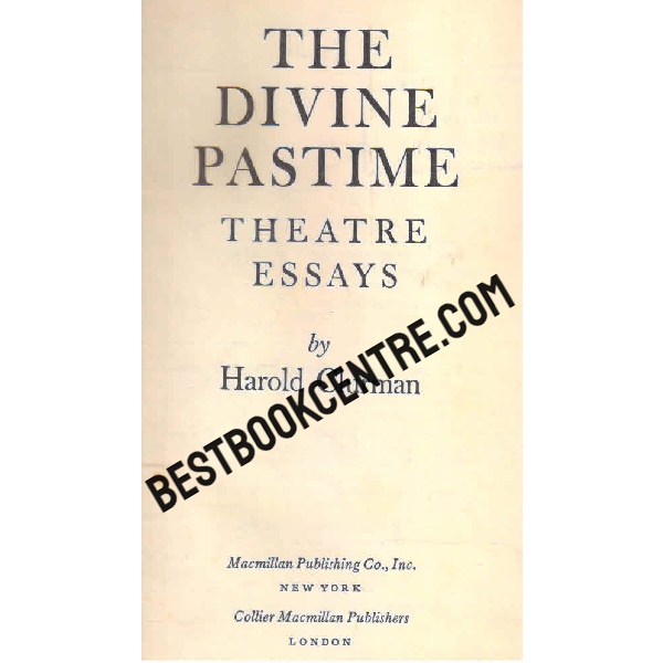 the divine pastime theater essays