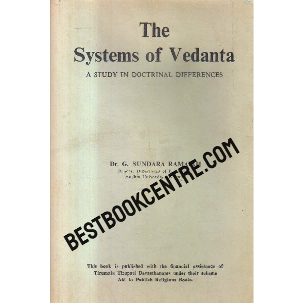 the systems of vedanta 1st edition