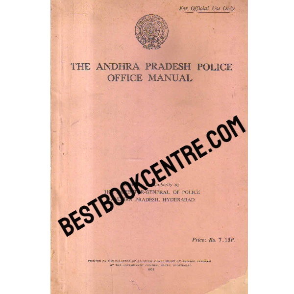 the andhra pradesh police office manual