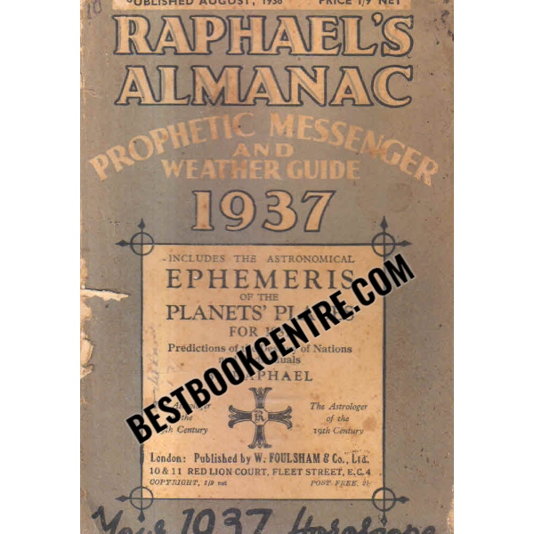 raphaels almanac prophetic messenger and weather guide 1937