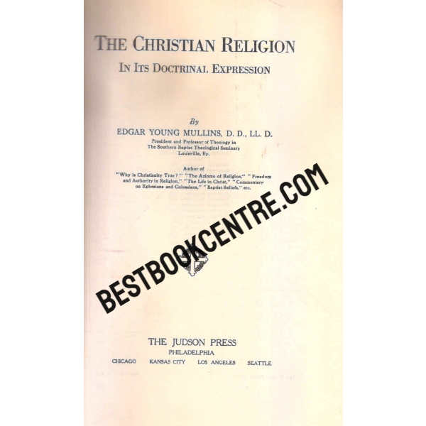 the christian religion in its doctrinal expression