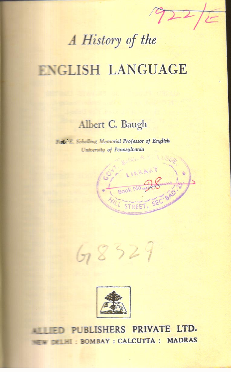 A History of the English Language 1st edition