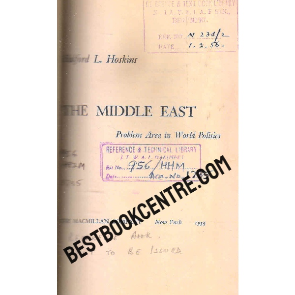 The Middle East Problem Area in World Politics 1st edition