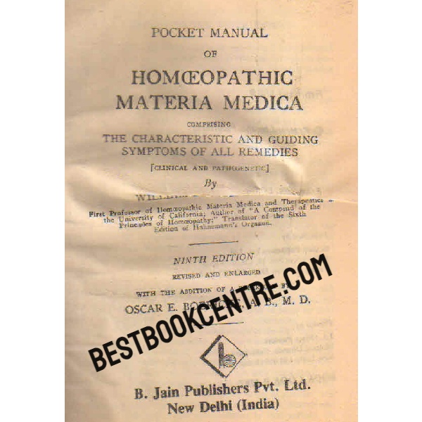 homoeopathic materia medica with repertory and indian drugs
