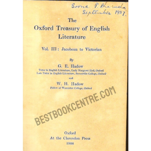 The Oxford Treasury of English Literature