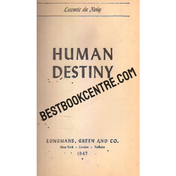 human destiny 1st edition