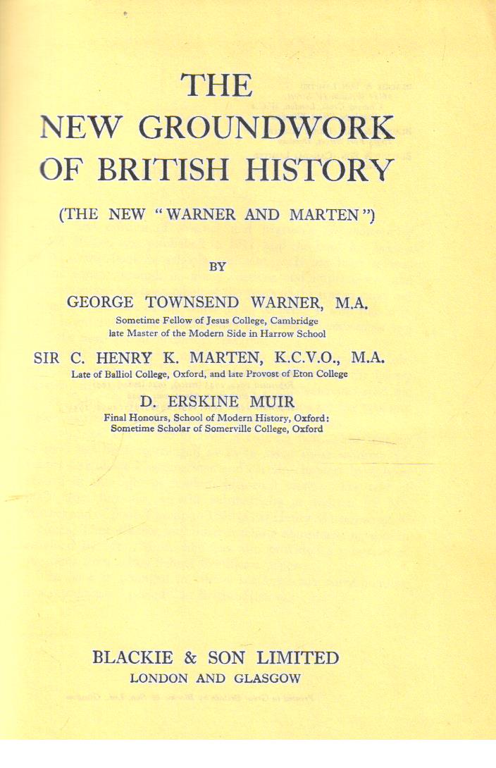 The New Groundwork of British History