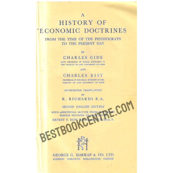 A History of Economic Doctrine