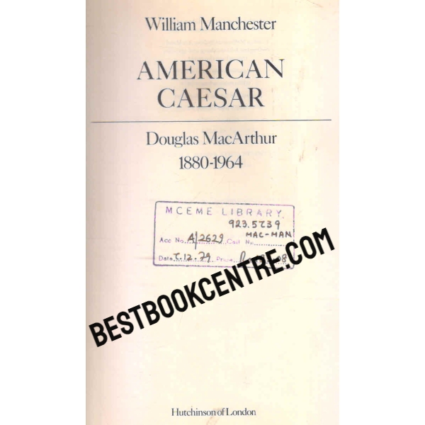 Douglas MacArthur 1880 to 1964 1st edition