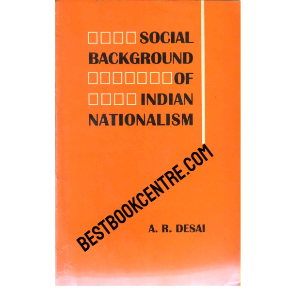 Social Background of Indian Nationalism book at Best Book Centre.