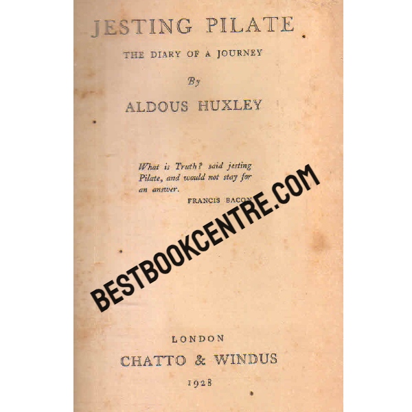 jesting pilate the diary of a journey