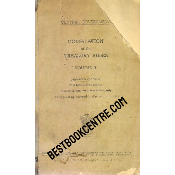 Compilation of the Treasury Rules Volume II