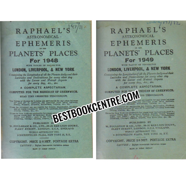 raphaels astronomical ephemeris in the planets places (46 to 55)