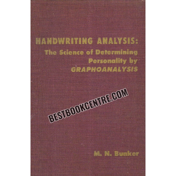 handwriting ananlysis the science of determining personality by graphoanalysis 