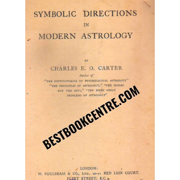 symbolic directions in modern astrology 1st edition