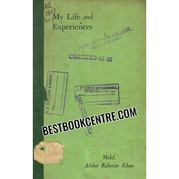 my life and experiences 1st edition