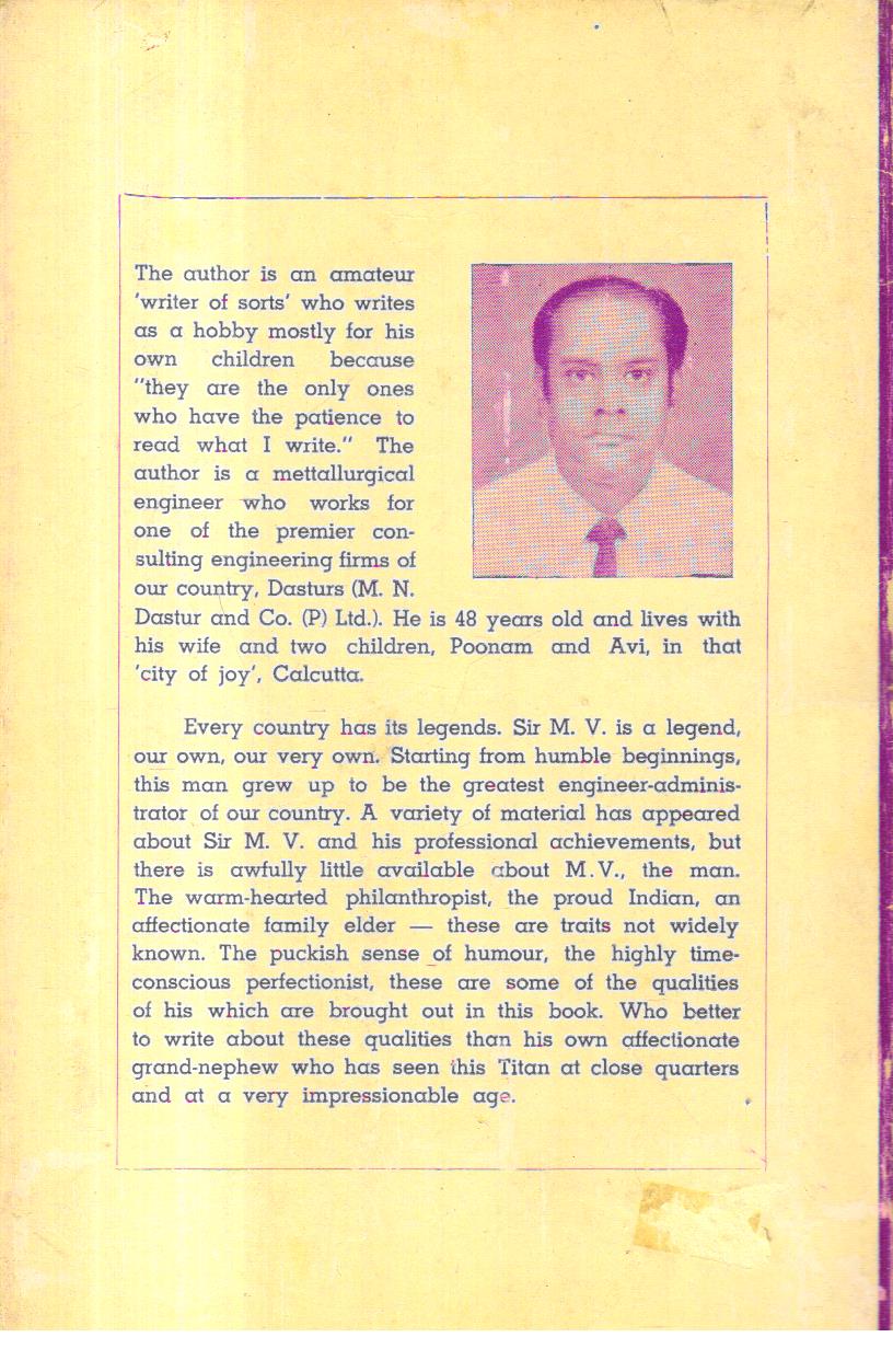Mokshagundam Visvesvaraya Life and Work.