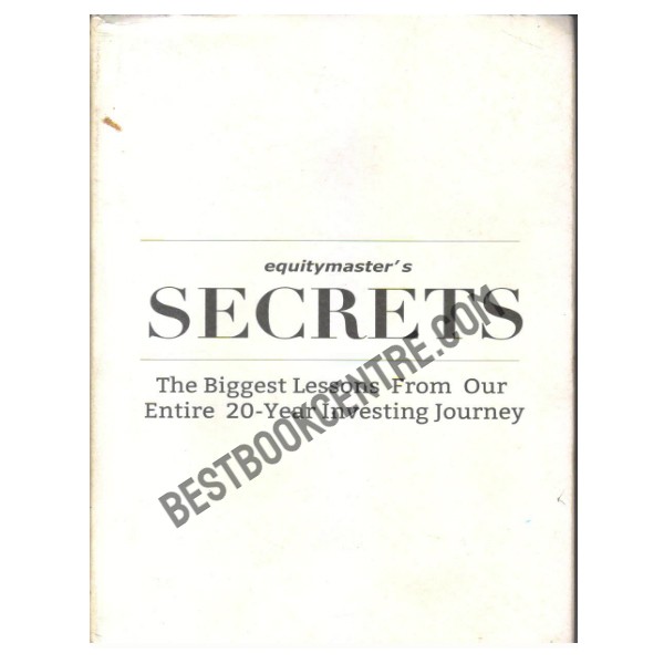 Equitymaster's Secrets: The Biggest Lessons from Our Entire 20 Year Investing Journey