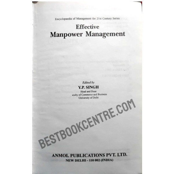 Effective Manpower Management