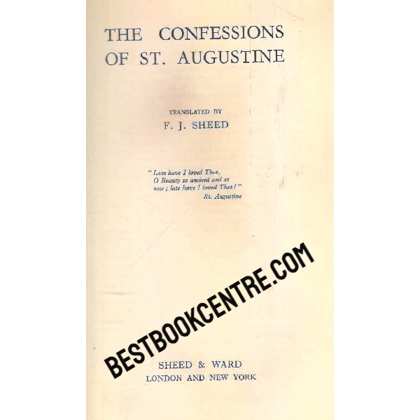 the confessions of st augustine