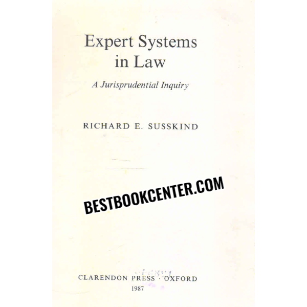 expert systems in law 1st edition