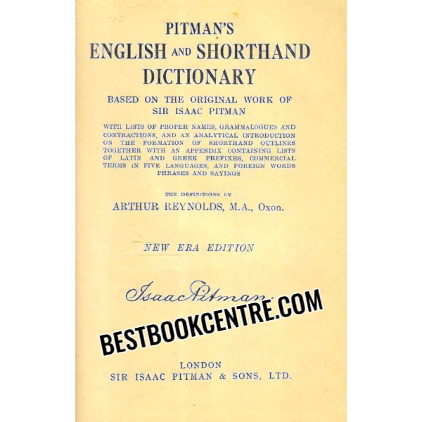 pitmans english and shorthand dictionary 