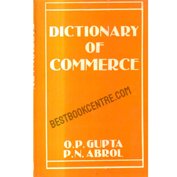 Dictionary of commerce
