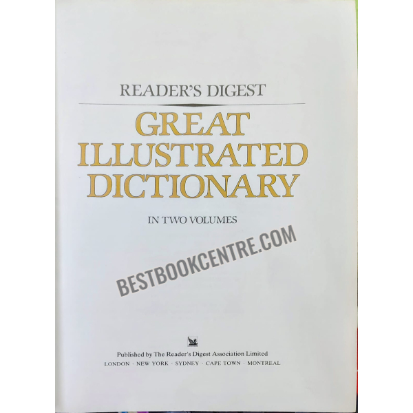 readers digest great illustrated dictionary a to k and l to z