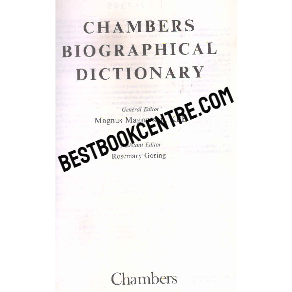 chambers biographical dictionary