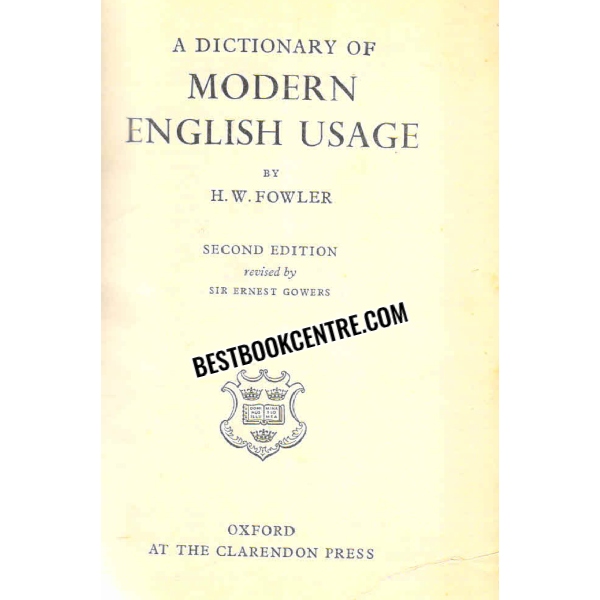 a dictionary of modern english usage