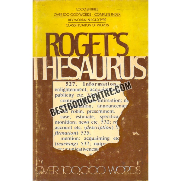 rogets thesaurus of synonyms and antonyms