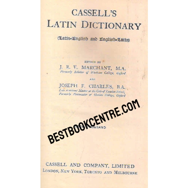 cassells latin dictionary