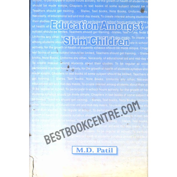 Education amongst slum children 1st edition