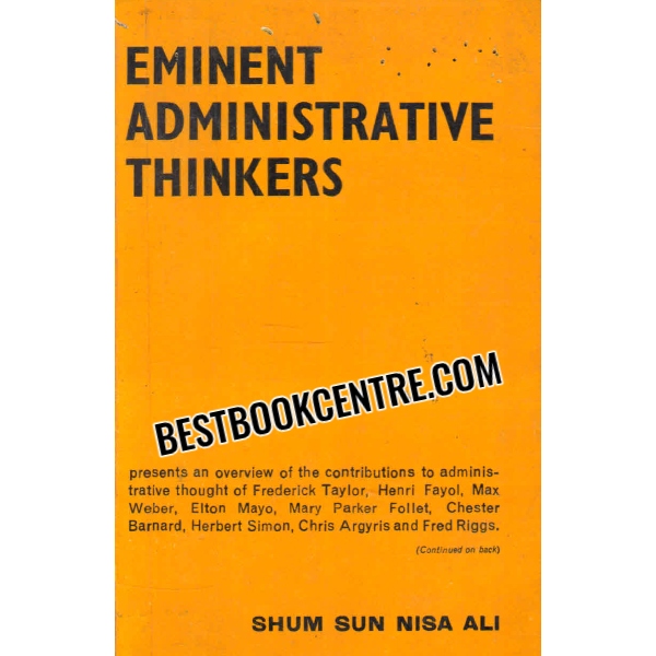 eminent administrative thinkers 