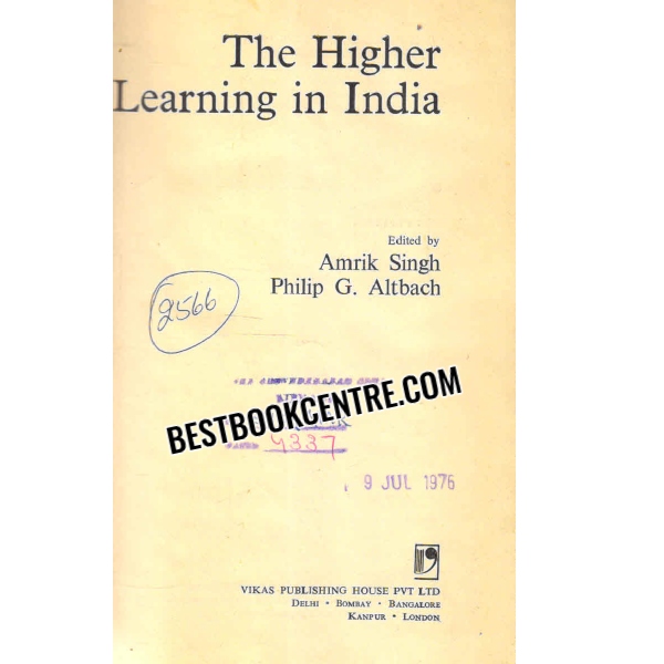 the higher learning in india 1st edition