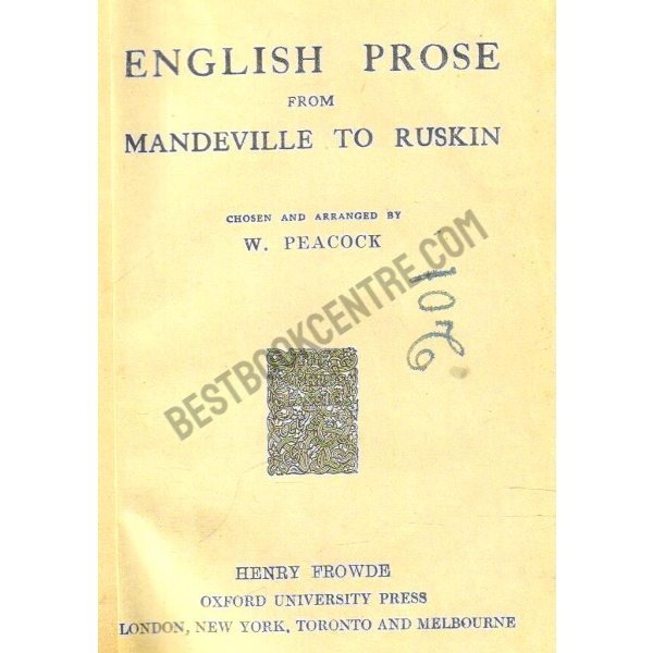 English Prose from Mandeville to Ruskin