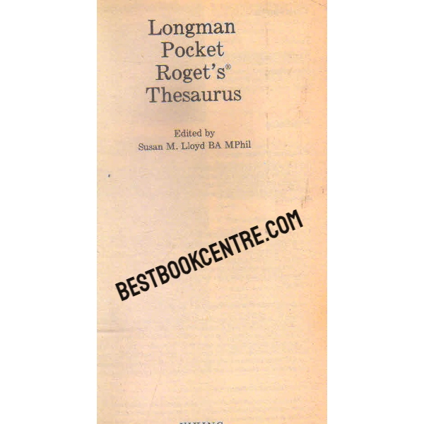 longman pocket rogets thesaurus