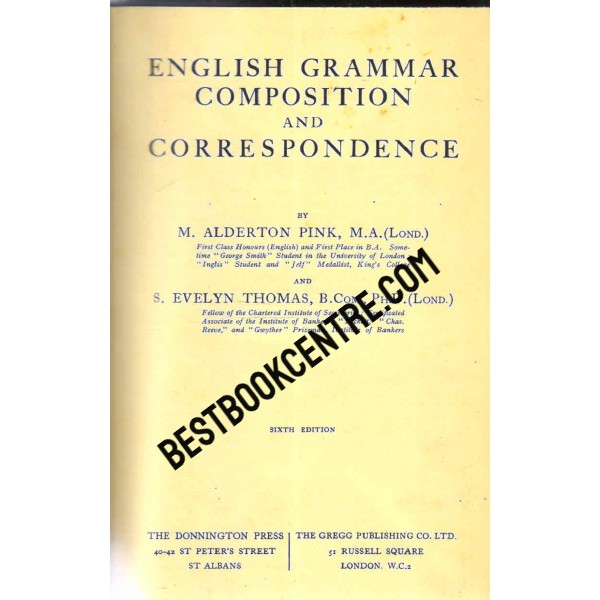 English Grammar Composition and Correspondence