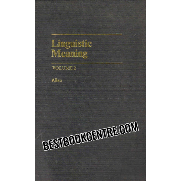 linguistic meaning by volume 1 and 2 