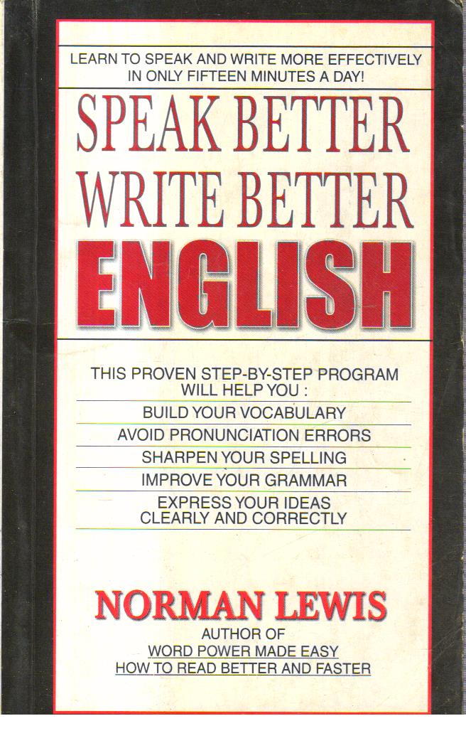 Speak Better Write Better English.