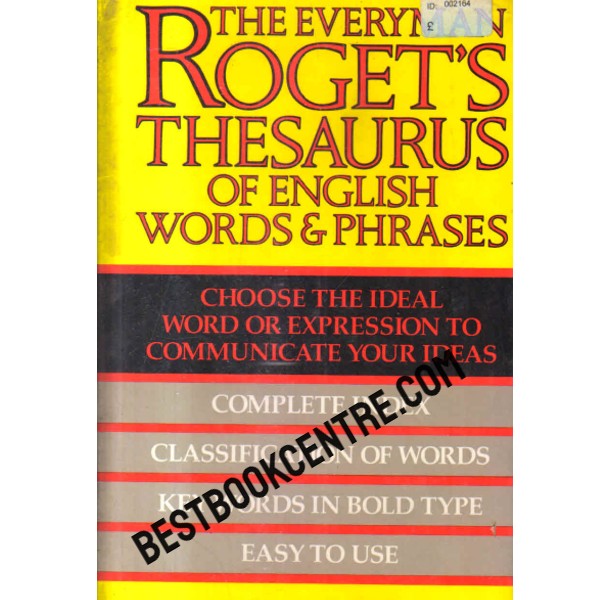 the everyman Rogets thesaurus of english words and phrases