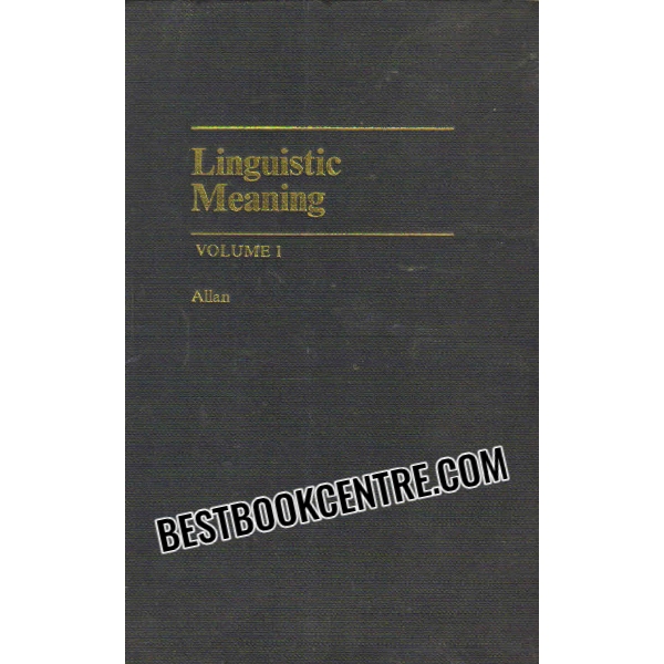linguistic meaning by volume 1 and 2 