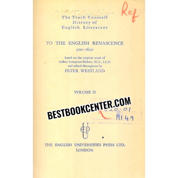 the teach yourself history of english literature volume two three and four 